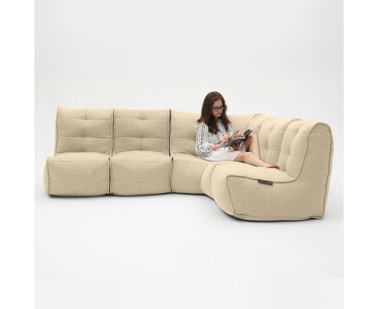 Модульный четырехместный диван Mod4 L Sofa™ - Keystone Grey (светло-серый), Цвет: Eco Weave, Категория ткани: Шенилл, изображение 2