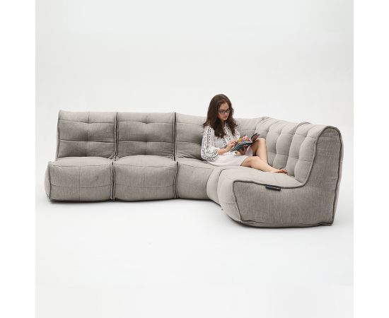 Модульный четырехместный диван Mod4 L Sofa™ - Keystone Grey (светло-серый), Цвет: Keystone Grey, Категория ткани: Шенилл, изображение 2