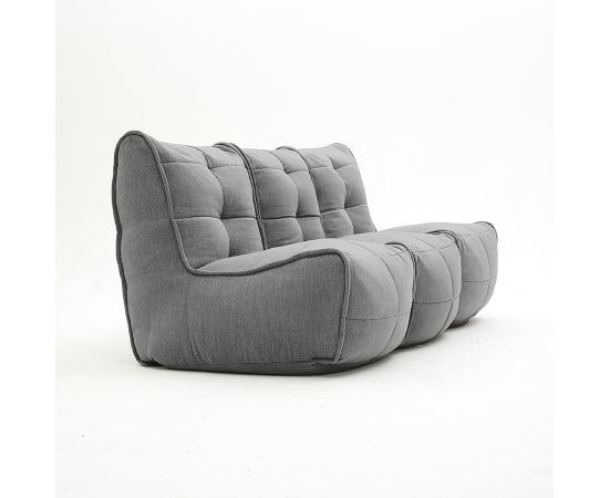 Бескаркасный модульный диван для троих Mod3 Movie Couch™ - Keystone Grey (светло-серый), Цвет: Luscious Grey, Категория ткани: Шенилл, изображение 2