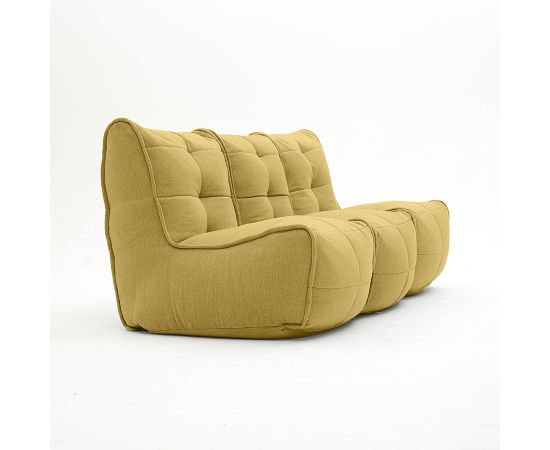 Бескаркасный модульный диван для троих Mod3 Movie Couch™ - Keystone Grey (светло-серый), Цвет: Yellow Shine, Категория ткани: Шенилл, изображение 2