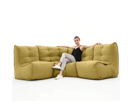 Бескаркасный модульный угловой диван Mod3 Cozy Corner™ - Yellow Shine (желтый), Цвет: Yellow Shine, Категория ткани: Шенилл, изображение 2