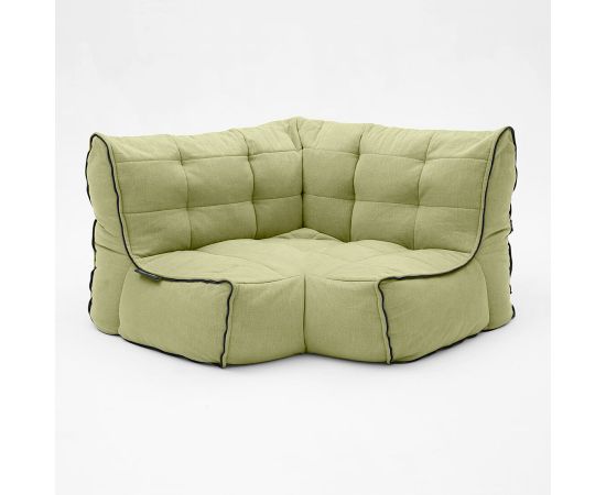 Соединящий угловой модуль Twin Modular Corner™ - Keystone Grey (светло-серый), Цвет: Lime Citrus, Категория ткани: Шенилл, изображение 2