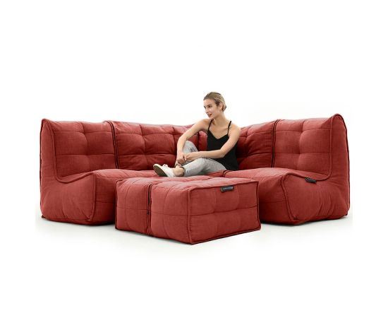 Бескаркасный угловой диван для троих Mod4 Corner Deluxe™ - Keystone Grey (светло-серый), Цвет: Wildberry Deluxe, Категория ткани: Шенилл, изображение 2