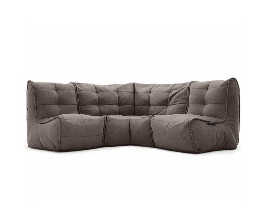 Бескаркасный модульный угловой диван Mod3 Cozy Corner™ - Keystone Grey (светло-серый), Цвет: Hot Chocolate, Категория ткани: Шенилл, изображение 3