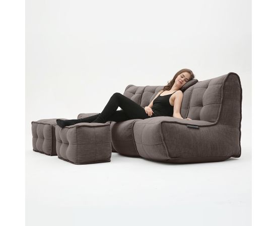 Бескаркасный модульный диван Mod4 Quad Couch™ - Keystone Grey (светло-серый), Цвет: Hot Chocolate, Категория ткани: Шенилл, изображение 3