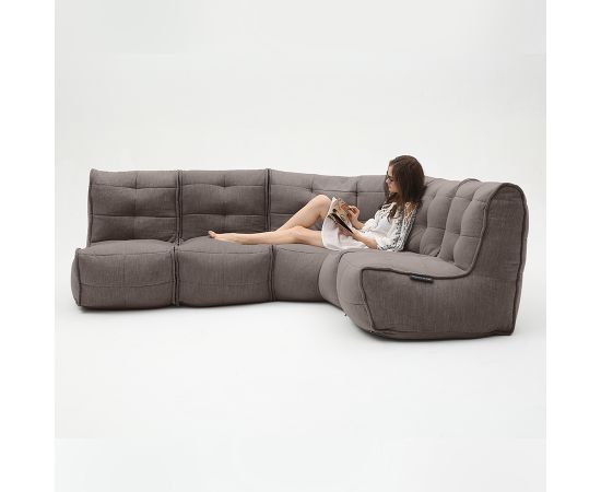 Модульный четырехместный диван Mod4 L Sofa™ - Keystone Grey (светло-серый), Цвет: Hot Chocolate, Категория ткани: Шенилл, изображение 3