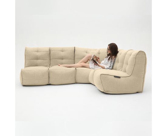 Модульный четырехместный диван Mod4 L Sofa™ - Keystone Grey (светло-серый), Цвет: Eco Weave, Категория ткани: Шенилл, изображение 3