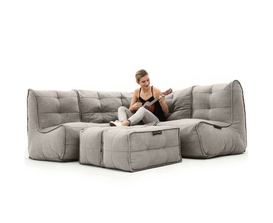 Бескаркасный угловой диван для троих Mod4 Corner Deluxe™ - Keystone Grey (светло-серый), Цвет: Keystone Grey, Категория ткани: Шенилл, изображение 3