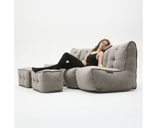 Бескаркасный модульный диван Mod4 Quad Couch™ - Keystone Grey (светло-серый), Цвет: Keystone Grey, Категория ткани: Шенилл, изображение 3