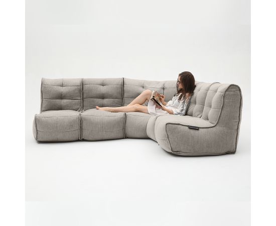 Модульный четырехместный диван Mod4 L Sofa™ - Keystone Grey (светло-серый), Цвет: Keystone Grey, Категория ткани: Шенилл, изображение 3