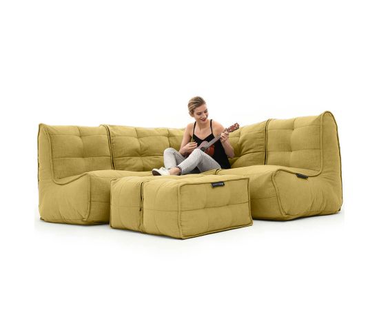 Бескаркасный угловой диван для троих Mod4 Corner Deluxe™ - Keystone Grey (светло-серый), Цвет: Yellow Shine, Категория ткани: Шенилл, изображение 3