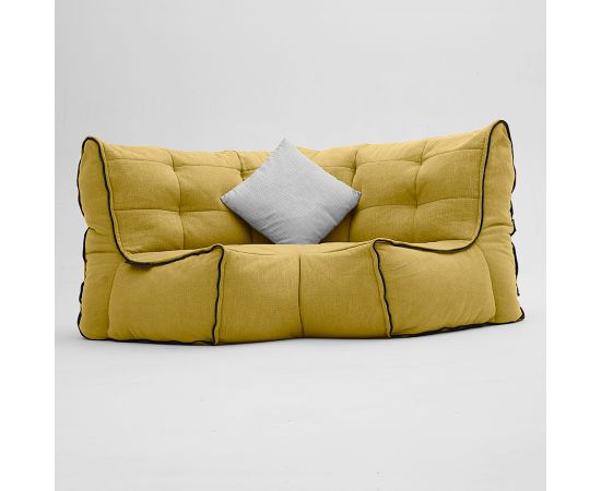 Купить угловой модуль Twin Modular Corner - Yellow Shine (Шенилл) желтого цвета для модульного дивана ambient lounge