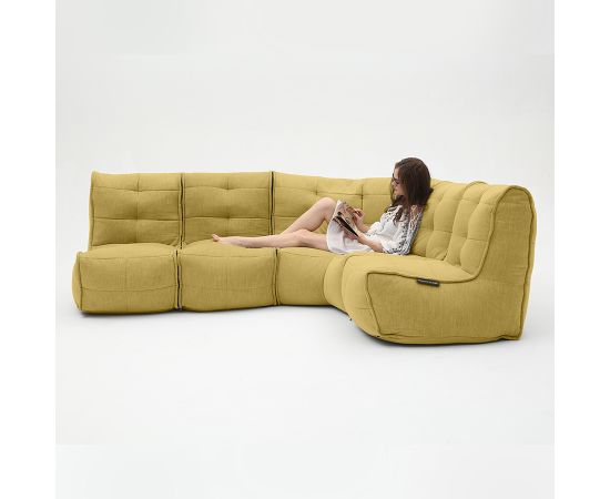 Модульный четырехместный диван Mod4 L Sofa™ - Keystone Grey (светло-серый), Цвет: Yellow Shine, Категория ткани: Шенилл, изображение 3