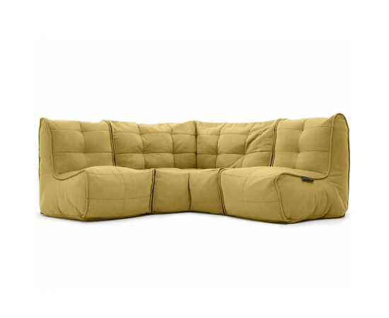 Бескаркасный модульный угловой диван Mod3 Cozy Corner™ - Yellow Shine (желтый), Цвет: Yellow Shine, Категория ткани: Шенилл, изображение 3