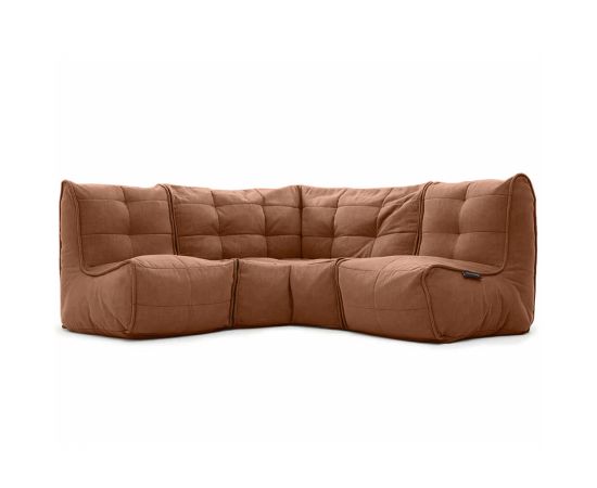 Бескаркасный модульный угловой диван Mod3 Cozy Corner™ - Keystone Grey (светло-серый), Цвет: Terra Cocta, Категория ткани: Шенилл, изображение 3