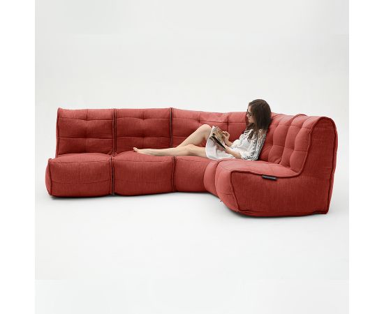 Модульный четырехместный диван Mod4 L Sofa™ - Keystone Grey (светло-серый), Цвет: Wildberry Deluxe, Категория ткани: Шенилл, изображение 3