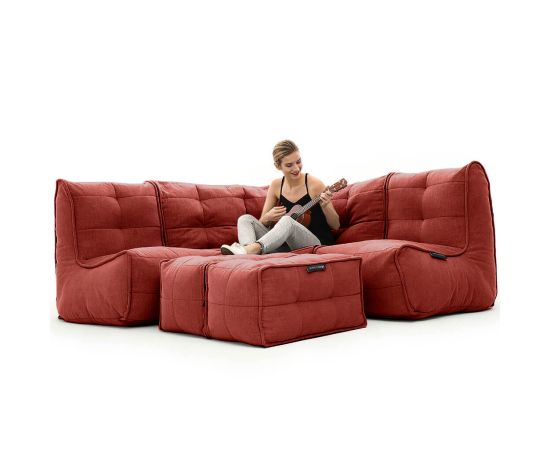 Бескаркасный угловой диван для троих Mod4 Corner Deluxe™ - Keystone Grey (светло-серый), Цвет: Wildberry Deluxe, Категория ткани: Шенилл, изображение 3