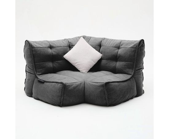 Соединящий угловой модуль Twin Modular Corner™ - Keystone Grey (светло-серый), Цвет: Black Sapphire, Категория ткани: Шенилл, изображение 3