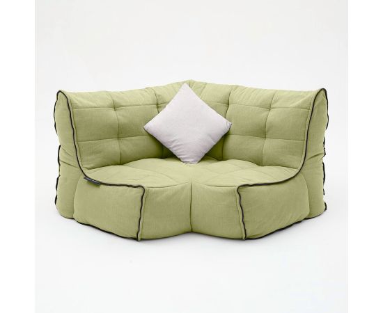 Соединящий угловой модуль Twin Modular Corner™ - Keystone Grey (светло-серый), Цвет: Lime Citrus, Категория ткани: Шенилл, изображение 4