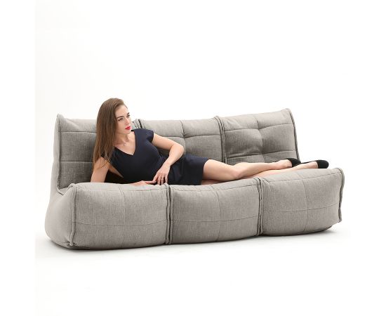 Бескаркасный модульный диван для троих Mod3 Movie Couch™ - Keystone Grey (светло-серый), Цвет: Keystone Grey, Категория ткани: Шенилл, изображение 5