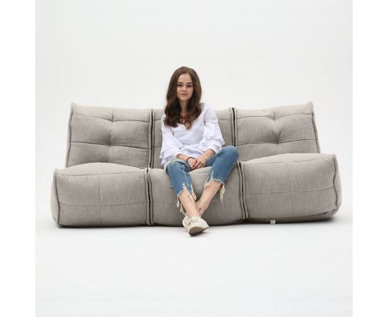 Бескаркасный модульный диван для троих Mod3 Movie Couch™ - Keystone Grey (светло-серый), Цвет: Keystone Grey, Категория ткани: Шенилл, изображение 6