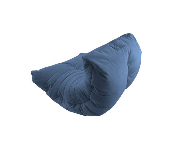 Бескаркасное кресло Acoustic Sofa Blue Jazz (синее) велюр