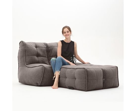 Бескаркасный двухместный диван Twin Couch Deluxe™ - Hot Chocolate (коричневый шенилл), Цвет: Hot Chocolate, Категория ткани: Шенилл, изображение 2