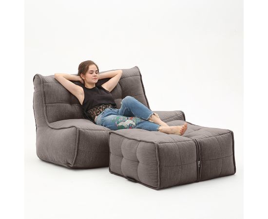 Бескаркасный двухместный диван Twin Couch Deluxe™ - Hot Chocolate (коричневый шенилл), Цвет: Hot Chocolate, Категория ткани: Шенилл, изображение 3