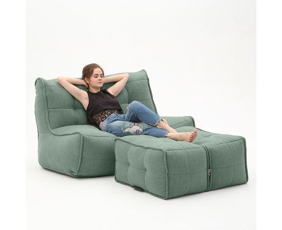 Бескаркасный двухместный диван Twin Couch Deluxe™ - Pepper Mint (мятный шенилл), Цвет: Pepper Mint, Категория ткани: Шенилл, изображение 3