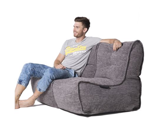 Бескаркасный двухместный диван Twin Couch™ - Luscious Grey (серый), Цвет: Luscious Grey, Категория ткани: Sofa Weave, изображение 3
