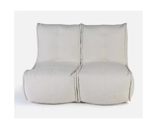 Бескаркасный двухместный диван Twin Couch™ - Infinity White (белый), Цвет: Infinity White, Категория ткани: Букле, изображение 3