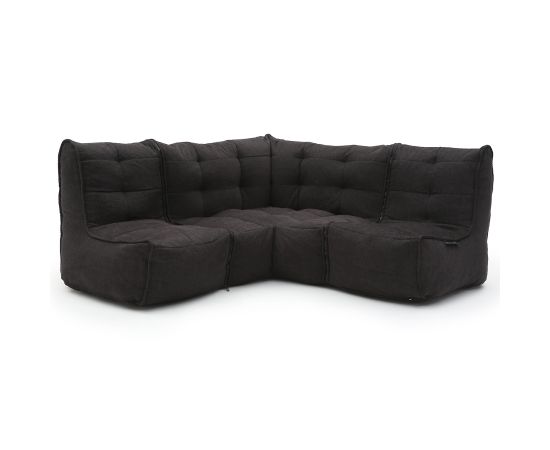 Бескаркасный модульный угловой диван Mod3 Cozy Corner™ - Black Sapphire (черный), Цвет: Black Sapphire, Категория ткани: Sofa Weave, изображение 3