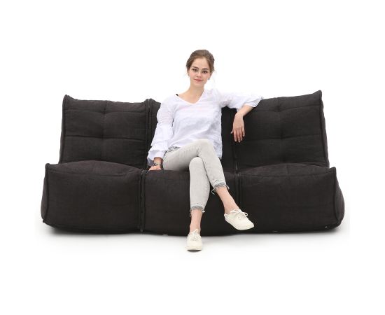 Бескаркасный модульный диван для троих Mod3 Movie Couch™ - Black Sapphire (черный), Цвет: Black Sapphire, Категория ткани: Sofa Weave, изображение 3