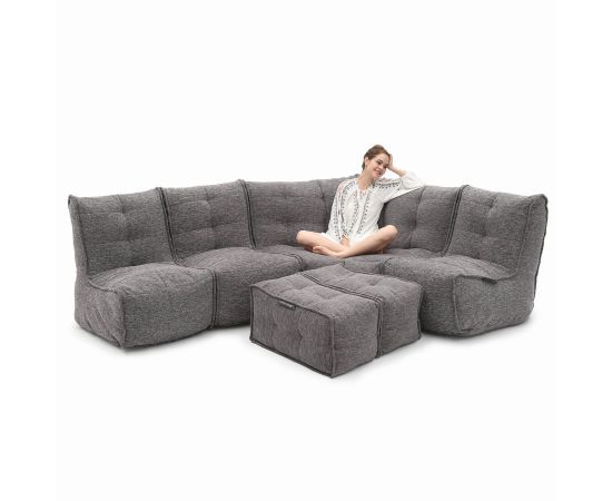 Бескаркасный модульный диван с оттоманкой Mod5 Living Lounge™ - Luscious Grey (серый), Цвет: Luscious Grey, Категория ткани: Sofa Weave, изображение 2 от производителя ambient lounge Бескаркасный модульный диван с оттоманкой Mod5 Living Lounge™ - Luscious Grey (серый), Цвет: Luscious Grey, Категория ткани: Sofa Weave, изображение 2