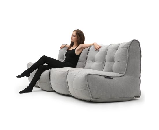 Бескаркасный модульный диван Mod4 Quad Couch™ - Keystone Grey (светло-серый), Цвет: Keystone Grey, Категория ткани: Sofa Weave, изображение 2