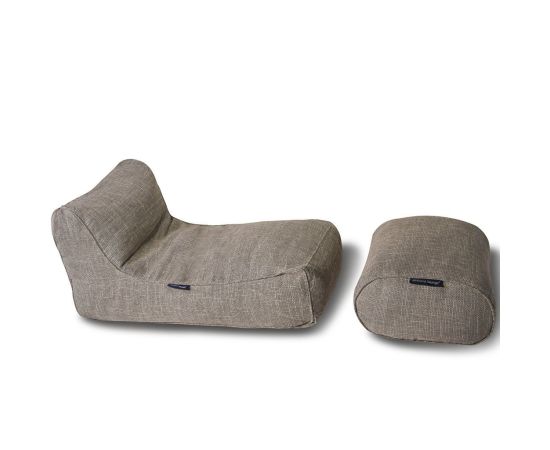 Комплект бескаркасной мебели Studio Chaise - Eco Weave (бежевый), Цвет: Eco Weave, Категория ткани: Рогожка, изображение 3