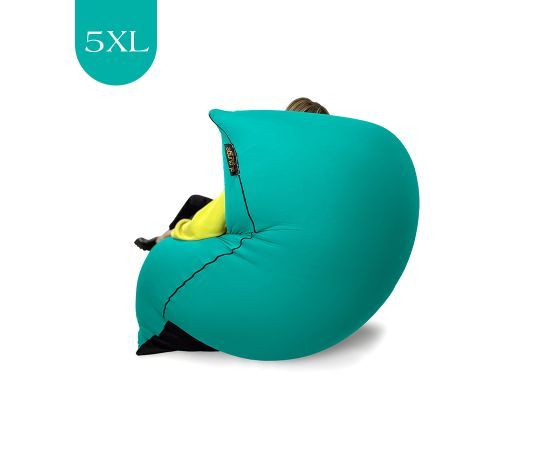 Бескаркасное кресло-мешок SNUGG™ - Cyan Wave (бирюзовый), Цвет: Cyan Wave, Категория ткани: Спандекс, изображение 6
