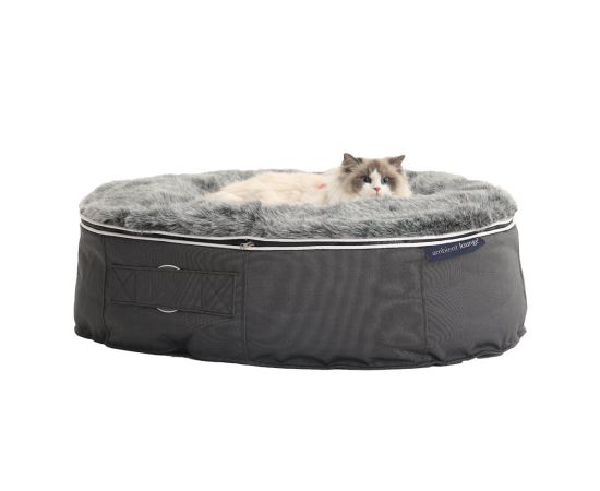 Лежак для кошек Pet Lounge - Размер Small (60см) - Dark Grey (Original), Цвет лежака: Dark Grey, Размер лежака: S (60см), изображение 2