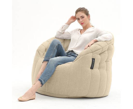 Дизайнерское кресло Butterfly Sofa™ - Eco Weave (бежевый), Цвет: Eco Weave, Категория ткани: Шенилл, изображение 6