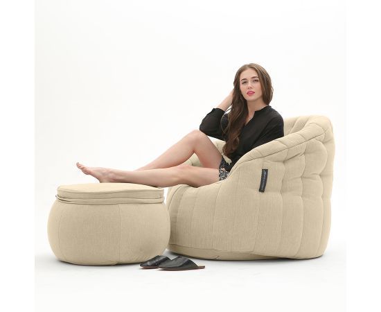 Комплект бескаркасной мебели Butterfly Chaise - Aubergine Dream (баклажанный), Цвет: Eco Weave, Категория ткани: Шенилл, изображение 3