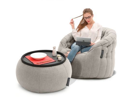 Комплект бескаркасной мебели Cove Package - Blue Jazz (синий), Цвет: Keystone Grey, Категория ткани: Шенилл, изображение 2