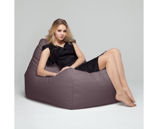 Широкое серо-розовое кресло из замши Tivoli Lounger™ - Purple Rain (серо-розовое), Цвет: Purple Rain, Категория ткани: Замша, изображение 3