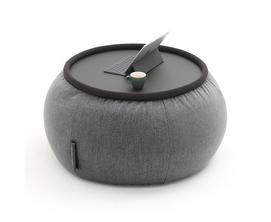 Бескаркасный стол-пуф Versa Table™ - Black Sapphire (черный), Цвет: Black Sapphire, Категория ткани: Шенилл, изображение 8