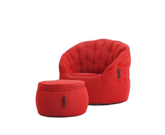 Комплект уличной мягкой мебели Butterfly Chaise - Crimson Vibe (красный), Цвет: Crimson Vibe, Категория ткани: Оксфорд, изображение 5