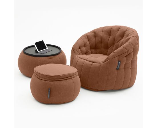 Комплект бескаркасной мебели Contempo Package - Terra Cocta (терракотовый), Цвет: Terra Cocta, Категория ткани: Шенилл, изображение 5