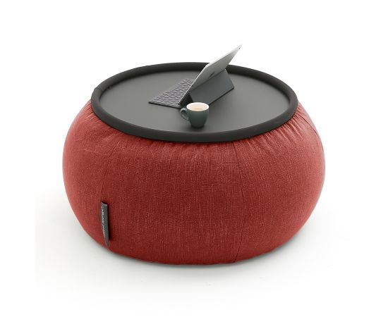 Бескаркасный стол-пуф Versa Table™ - Wildberry Deluxe (красный), Цвет: Wildberry Deluxe, Категория ткани: Шенилл, изображение 7