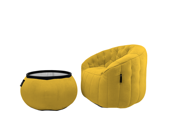 Комплект бескаркасной мебели Cove Package - Yellow Shine (желтый), Цвет: Yellow Shine, Категория ткани: Велюр, изображение 5