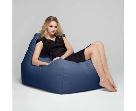 Кресло из синей замши Tivoli Lounger™ - Blue Jazz (синяя Замша), Цвет: Blue Jazz, Категория ткани: Замша, изображение 4