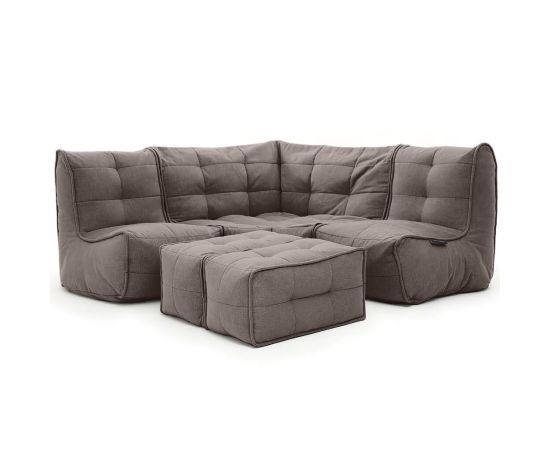 Бескаркасный угловой диван для троих Mod4 Corner Deluxe™ - Keystone Grey (светло-серый), Цвет: Hot Chocolate, Категория ткани: Шенилл, изображение 5