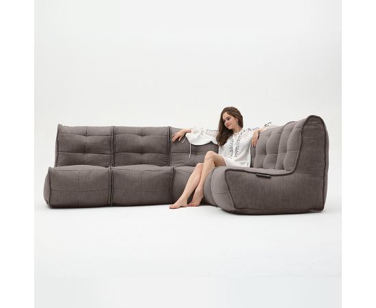 Модульный четырехместный диван Mod4 L Sofa™ - Keystone Grey (светло-серый), Цвет: Hot Chocolate, Категория ткани: Шенилл, изображение 5